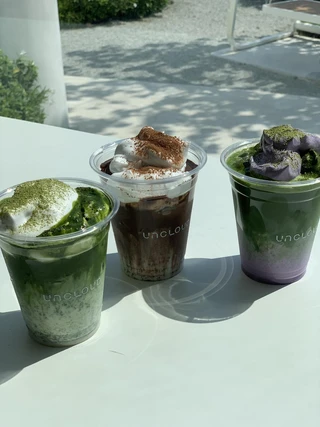 มัทฉะ ช็อกโกแลต เผือก 3 แก้ว Uncloud Coffee